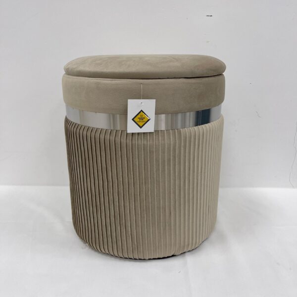Set 2 Pouf tortora con Argento - immagine 5