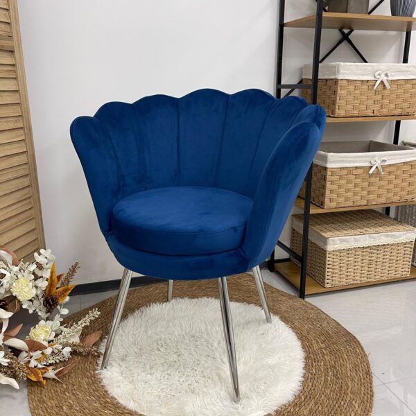 Poltrona Blu con piedi Argento - immagine 6