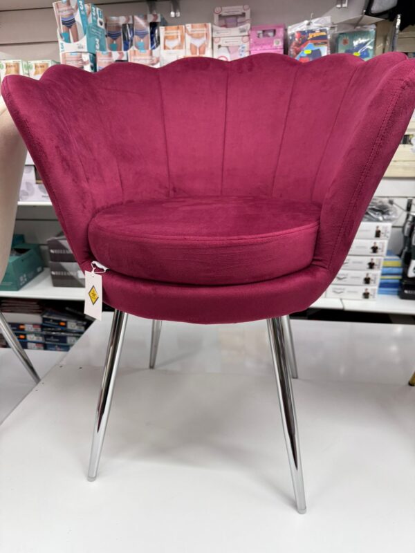 Poltrona Bordeaux con piedi argento - immagine 4