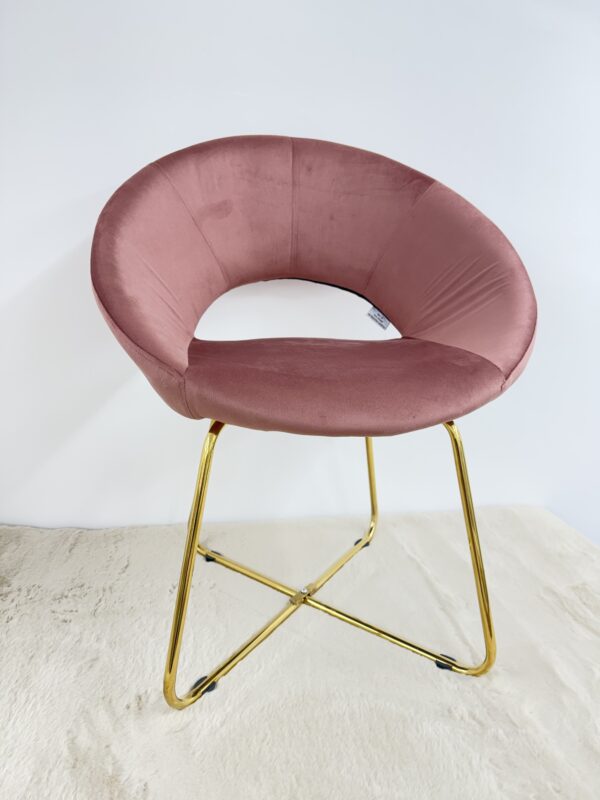 Poltrona SILVIA in velluto Rosa Cipria - immagine 6