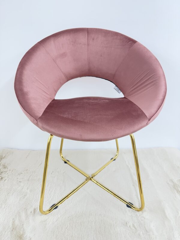 Poltrona SILVIA in velluto Rosa Cipria - immagine 7