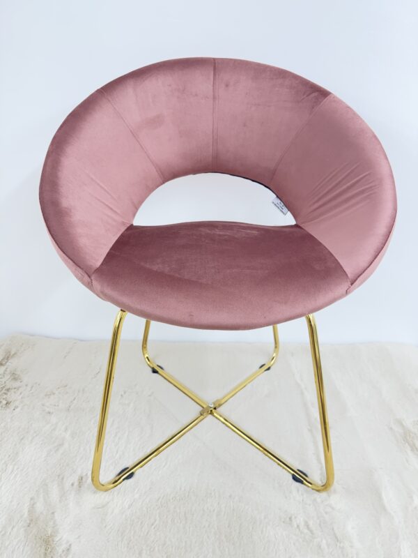 Poltrona SILVIA in velluto Rosa Cipria - immagine 5