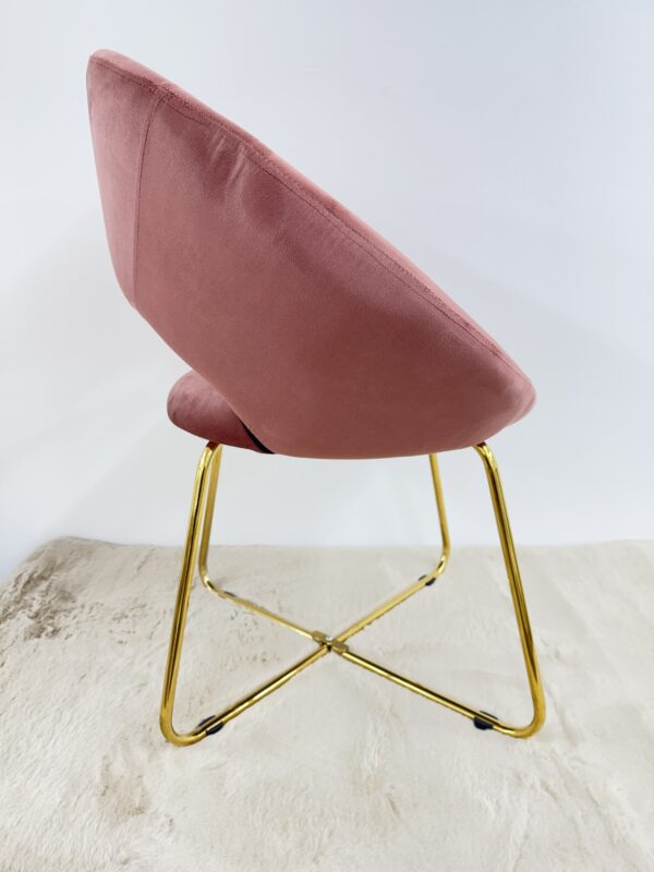 Poltrona SILVIA in velluto Rosa Cipria - immagine 3