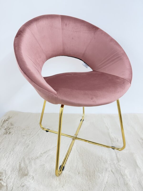 Poltrona SILVIA in velluto Rosa Cipria - immagine 2
