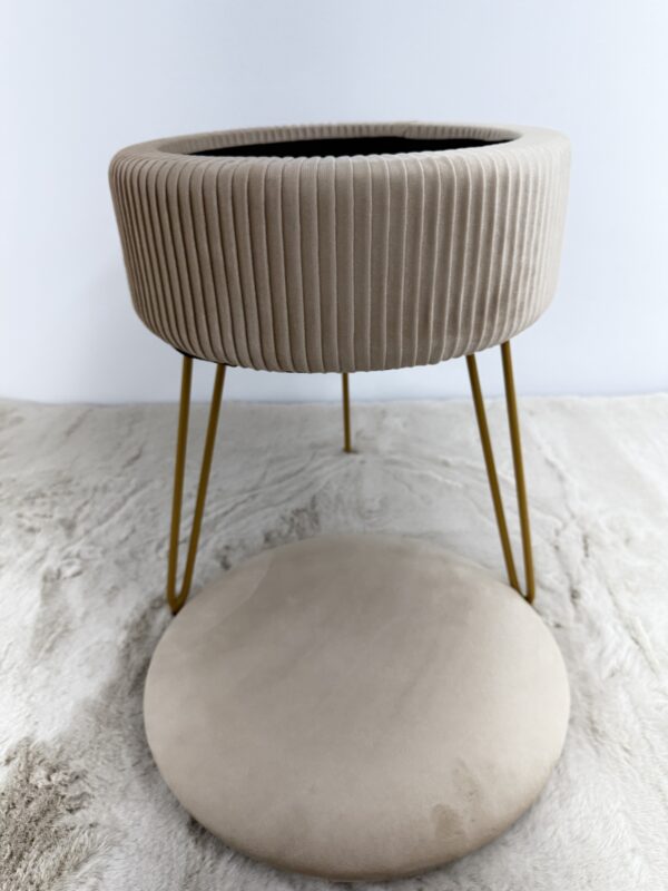 Pouf tavolino contenitore Tortora - immagine 3