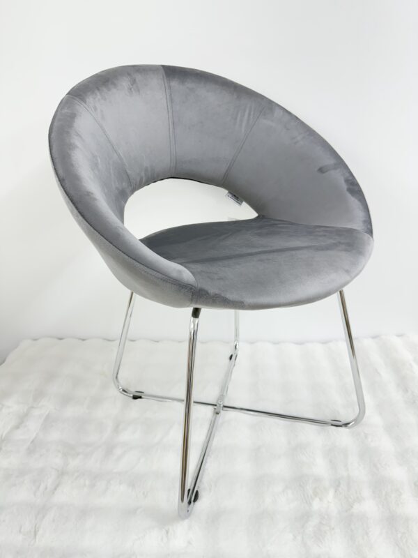 Poltrona SILVIA in velluto Grigio - immagine 6