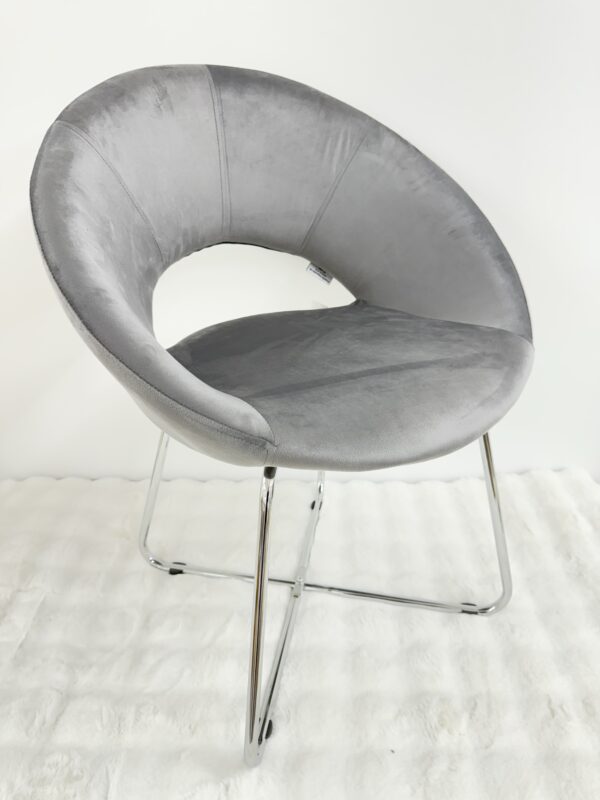 Poltrona SILVIA in velluto Grigio - immagine 4