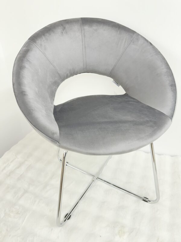 Poltrona SILVIA in velluto Grigio - immagine 3