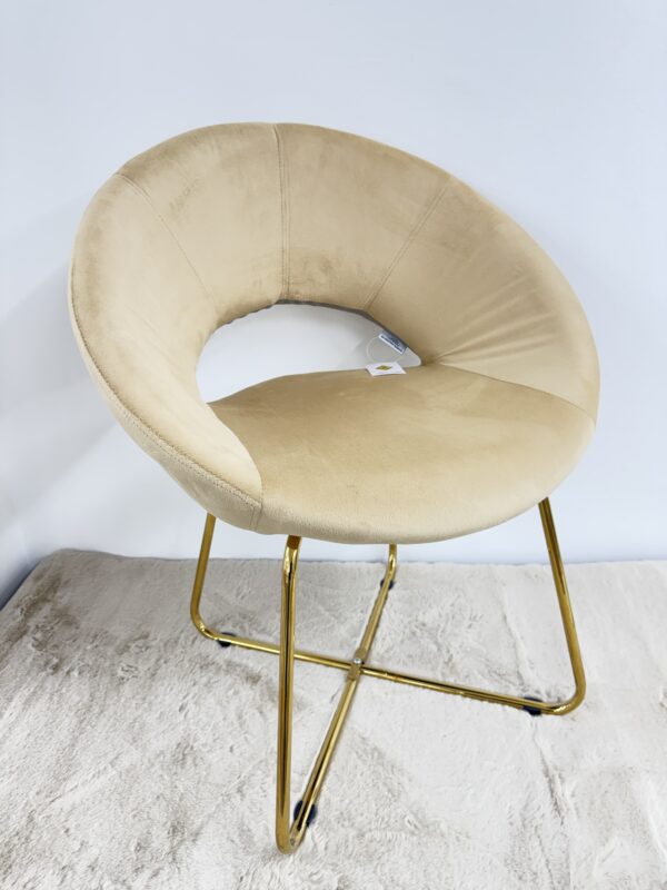 Poltrona SILVIA in velluto beige - immagine 7