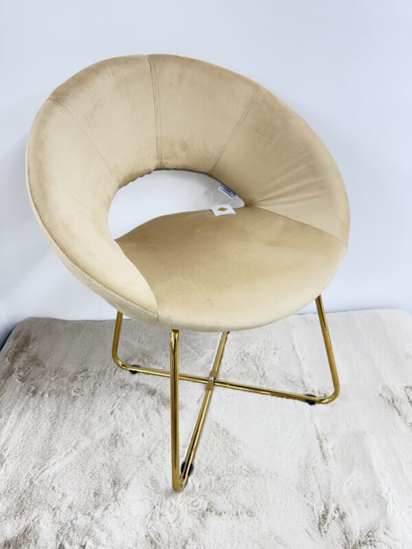 Poltrona SILVIA in velluto beige - immagine 5