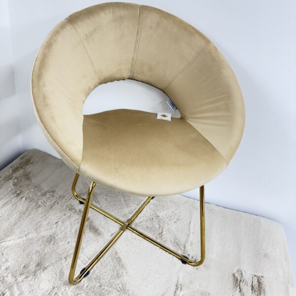 Poltrona SILVIA in velluto beige - immagine 4
