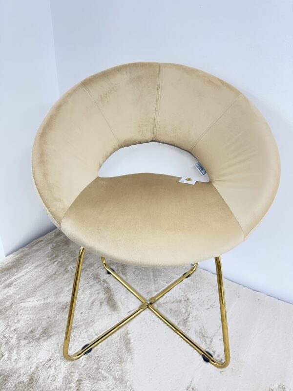 Poltrona SILVIA in velluto beige - immagine 2
