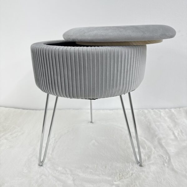 Pouf tavolino contenitore grigio